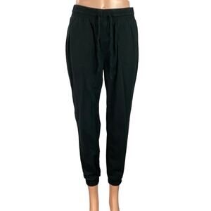 Hollister Women's Black Drawstring Tapered Cropped Jogger Sweat Pants Size S